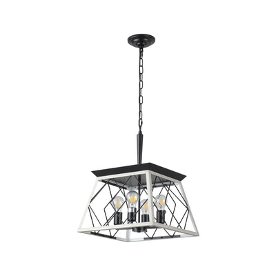 4-Light Farmhouse Chandelier for Dining Room (No Bulbs)
