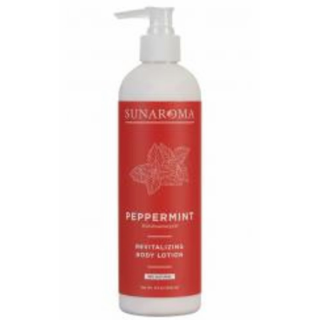 Lotion corporelle revitalisante Sunaroma à la menthe poivrée, 11,5 oz