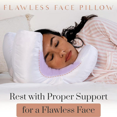 Beauty Face Satin Pillow with Memory Foam Filling Comfortable Soft Nap Cotton Pillow Peace Mind Sleep Non-Paste Makeup Headrest - Korvel