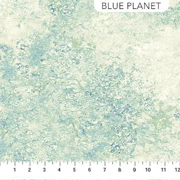 Tissu en coton Blue Planet 44"/45" - Qualité supérieure