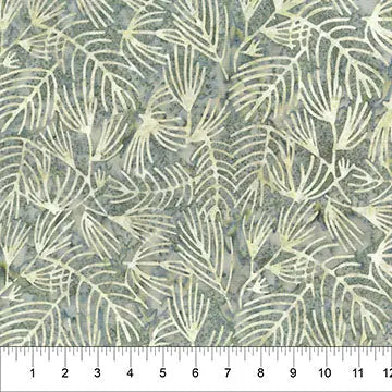 Tissu Batik en Coton Gris Changements de Saison - 44"/45" par Yard