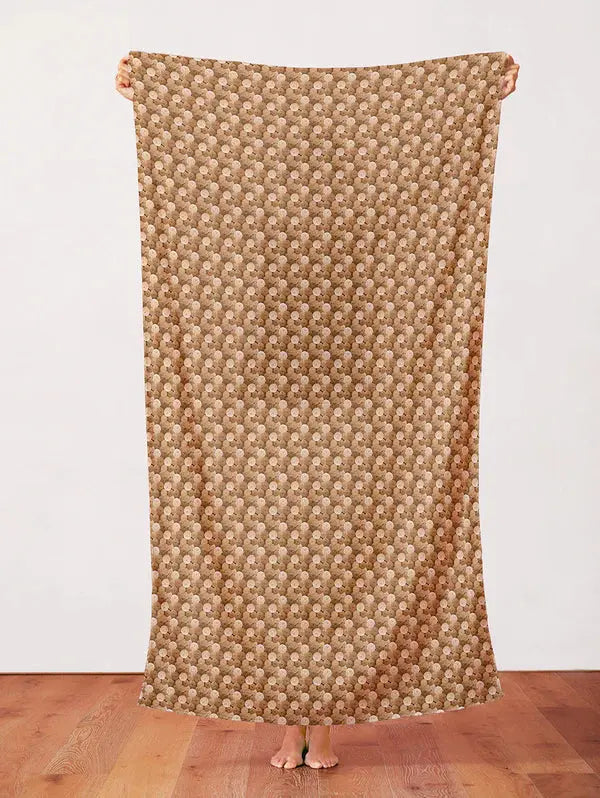 Brown Gold My Pet Family Yarn Balls Cotton Fabric - 44"/45" Per Yard