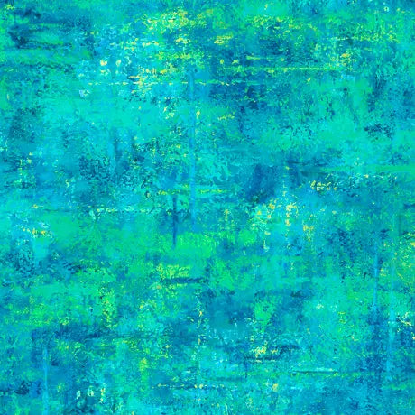 Blue Turquoise Mottled Blender Fabric - 44"/45" Per Yard