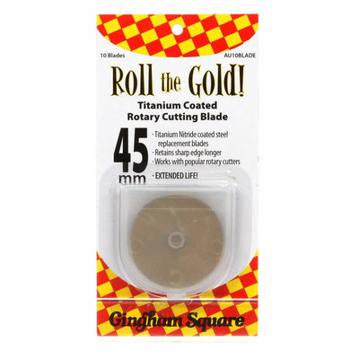 45mm Gold Titanium Rotary Blades - 10 Pack