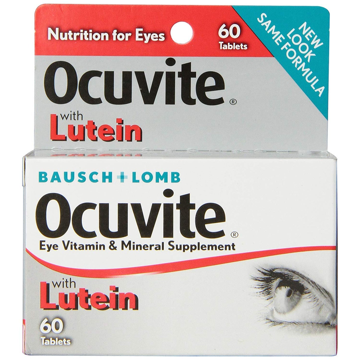 Suplemento de Vitaminas y Minerales para los Ojos Ocuvite con Luteína - 60 Tabletas