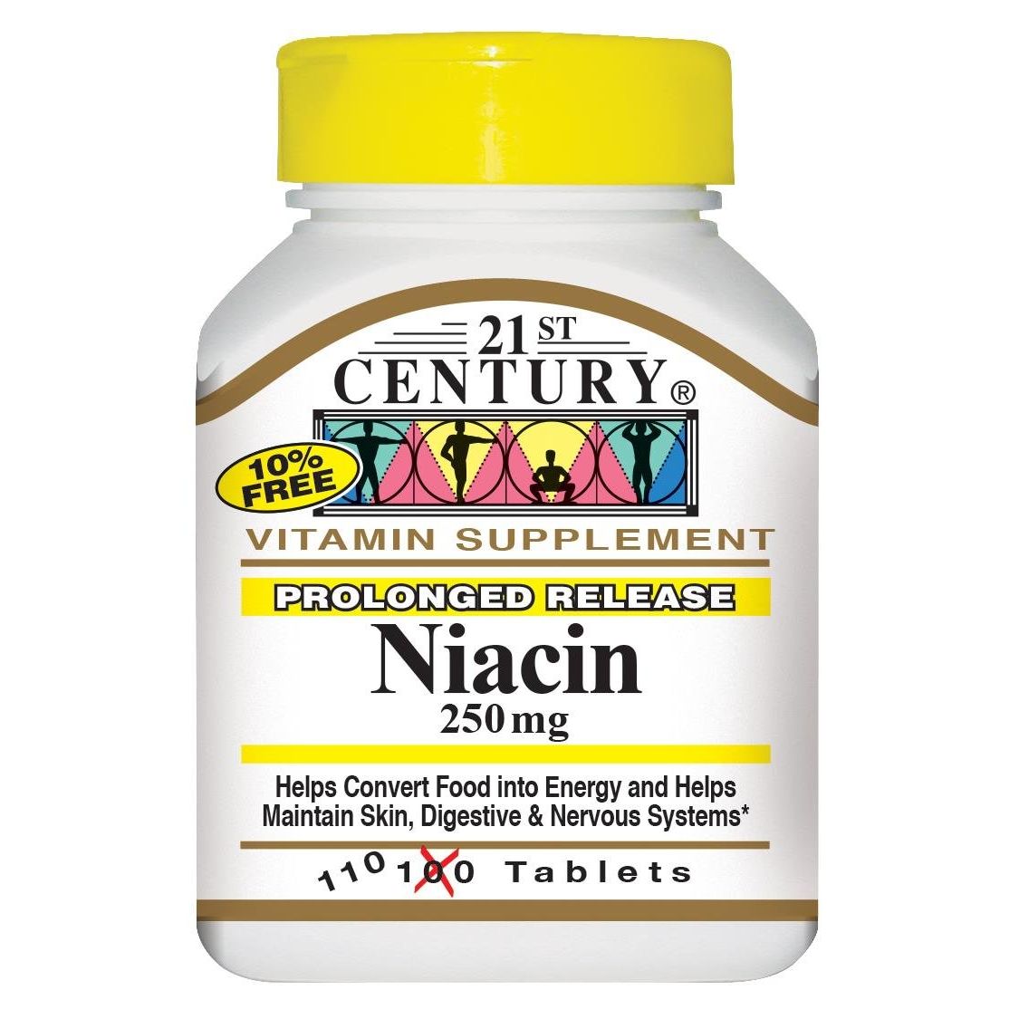 Niacine 21e siècle® – Libération prolongée – 250 mg comprimés