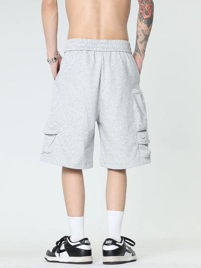 Men's Urban Streetwear Cargo Shorts with Drawstring