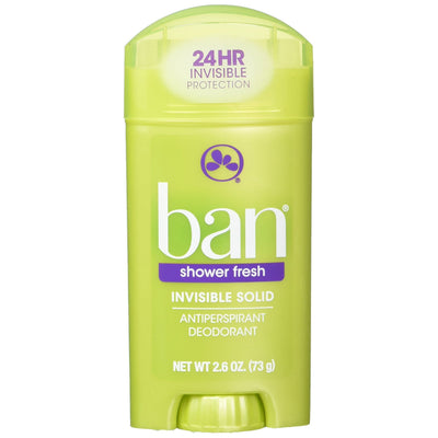 Ban Antiperspirant Deodorant Invisible Solid - Shower Fresh 2.6 Oz