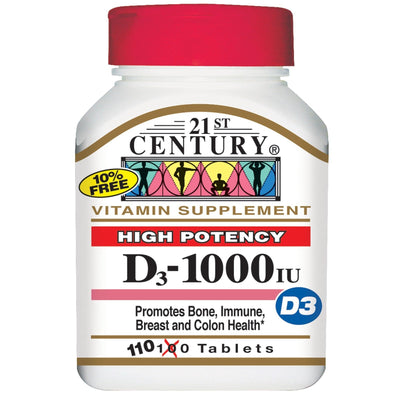 21st Century Vitamin D3 1000 IU - 110 Count