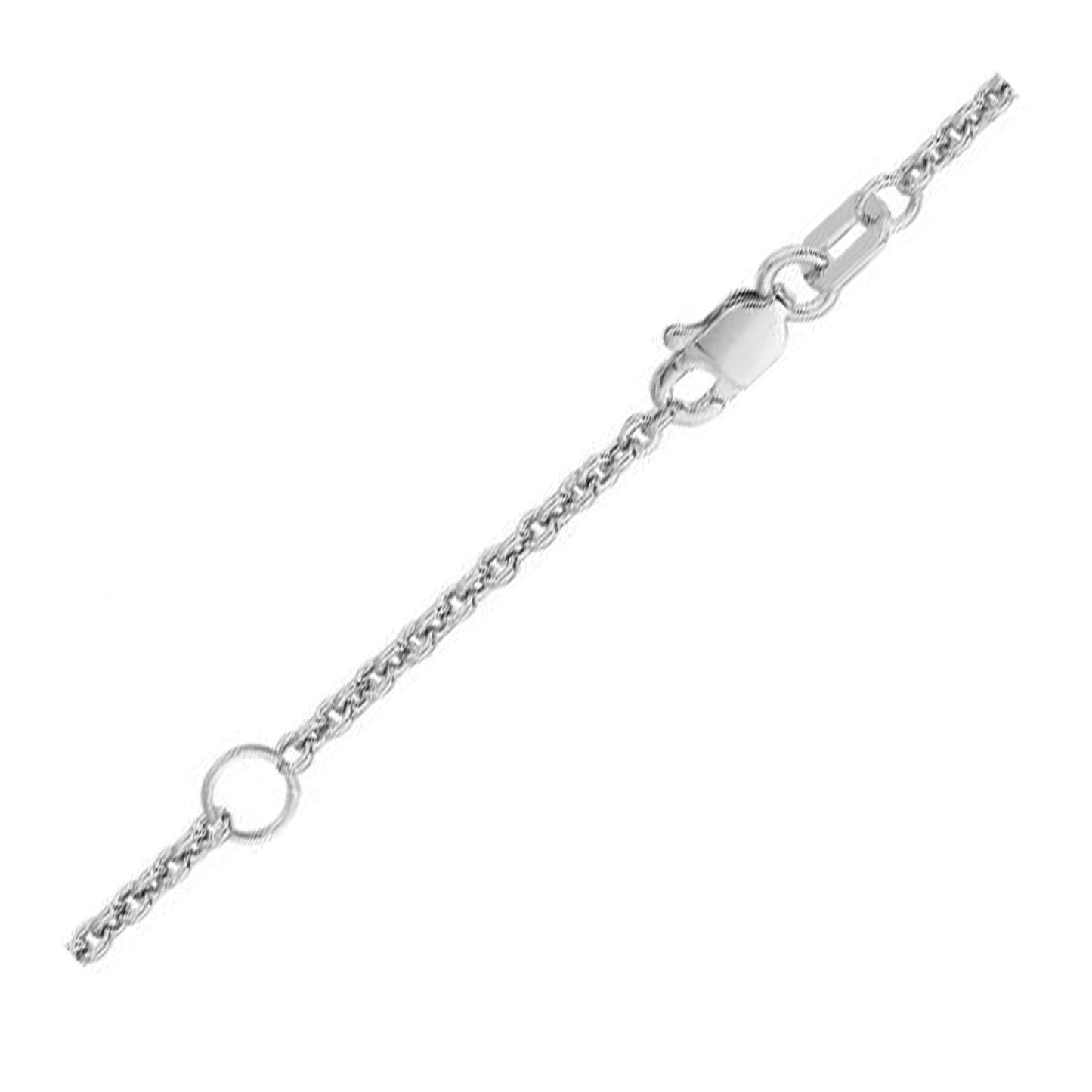 Chaîne de câble extensible en or blanc 18k