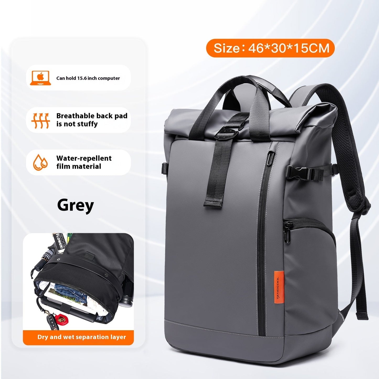 Mochila de Oxford Impermeable de Gran Capacidad para Hombre
