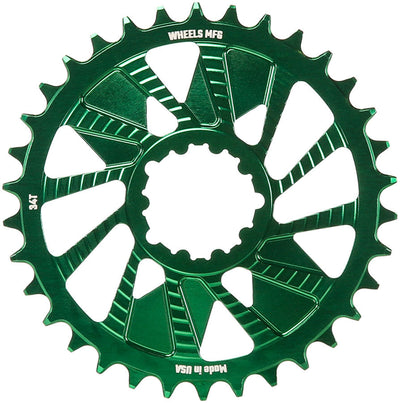 Wheels Manufacturing Direct Mount Chainring - 34t SRAM 3-Bolt Green