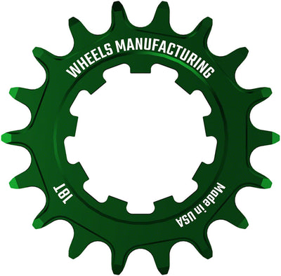 Engranaje SOLO-SPEED de Wheels Manufacturing - 18t Verde