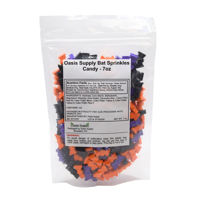 Oasis Supply Halloween Bat Sprinkles - 200g Pouch