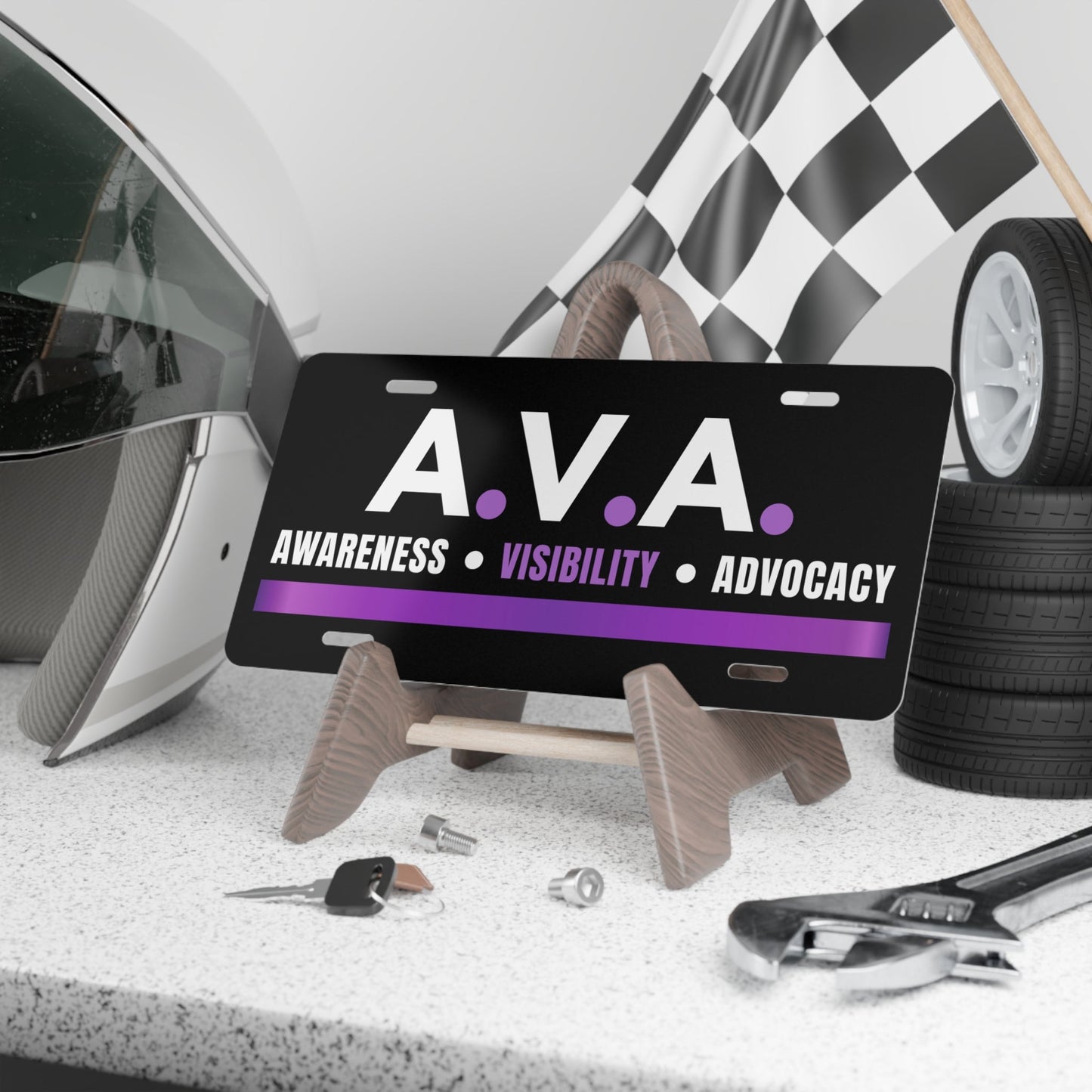 Placa de matrícula de concienciación sobre la epilepsia A.V.A.