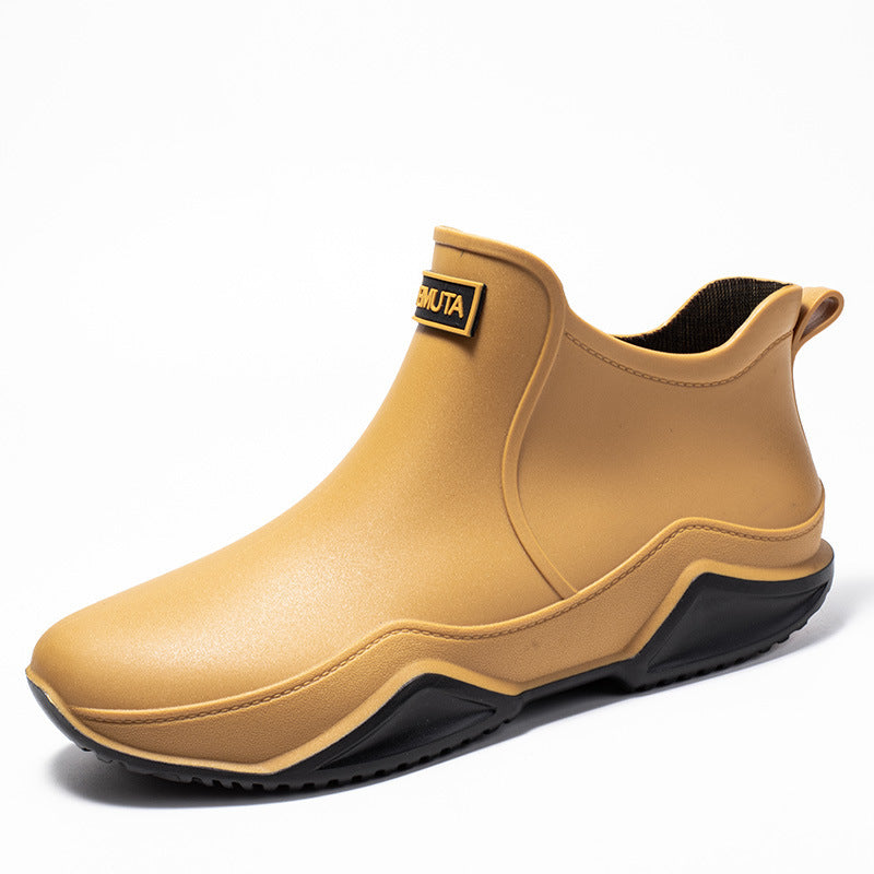 Lightweight Waterproof Low Top Men's Rain Boots