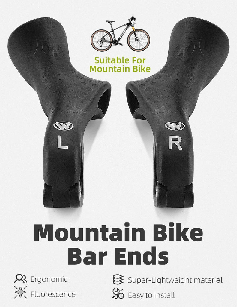 Ergonomic Design MTB Bicycle Road Gravel Mountain Bike Handlebar Bar Ends Gravel Bike Accessories Bike Grips - Korvel