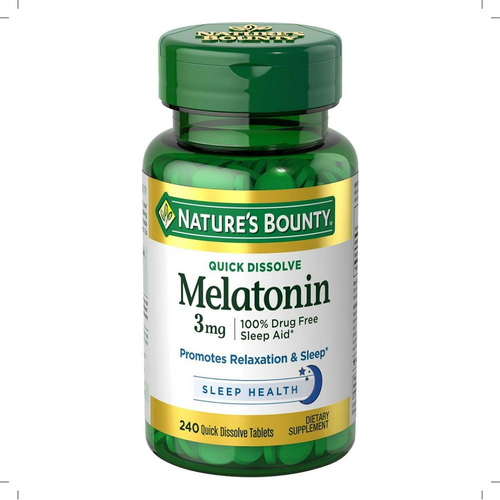 Tabletas de disolución rápida de melatonina de Nature's Bounty, 3 mg