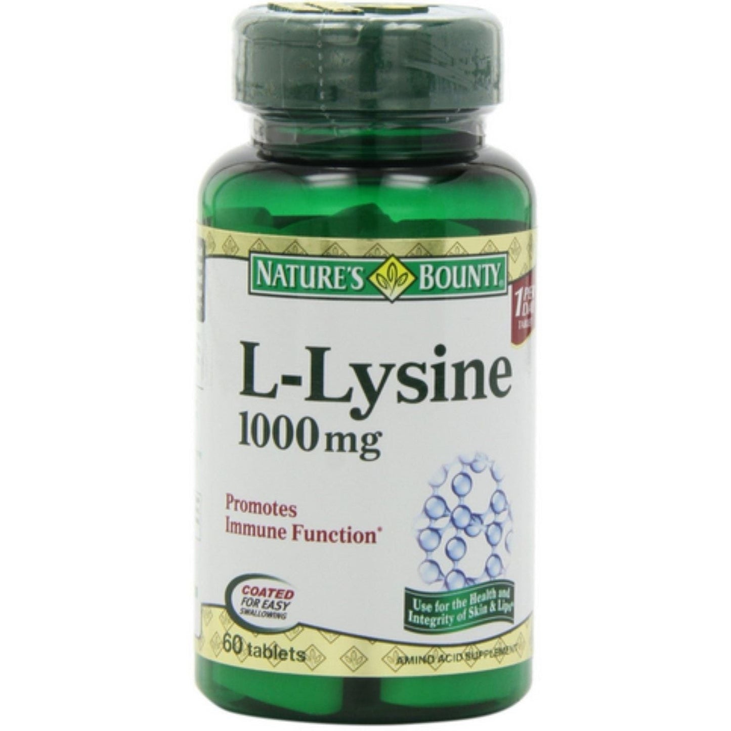 Comprimés enrobés de L Lysine Nature's Bounty, 1000 mg