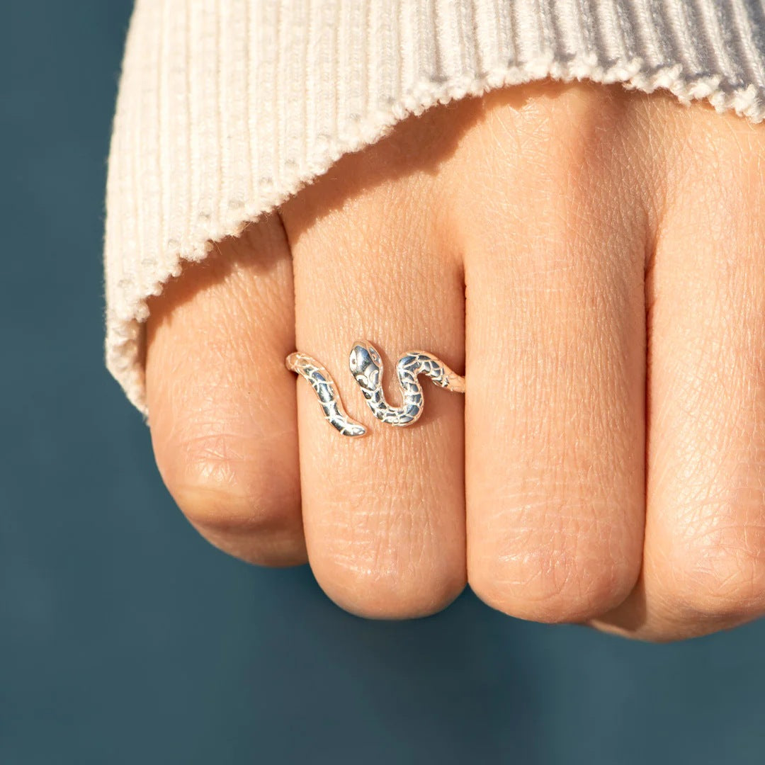 925 Sterling Silver Snake Ring - Korvel