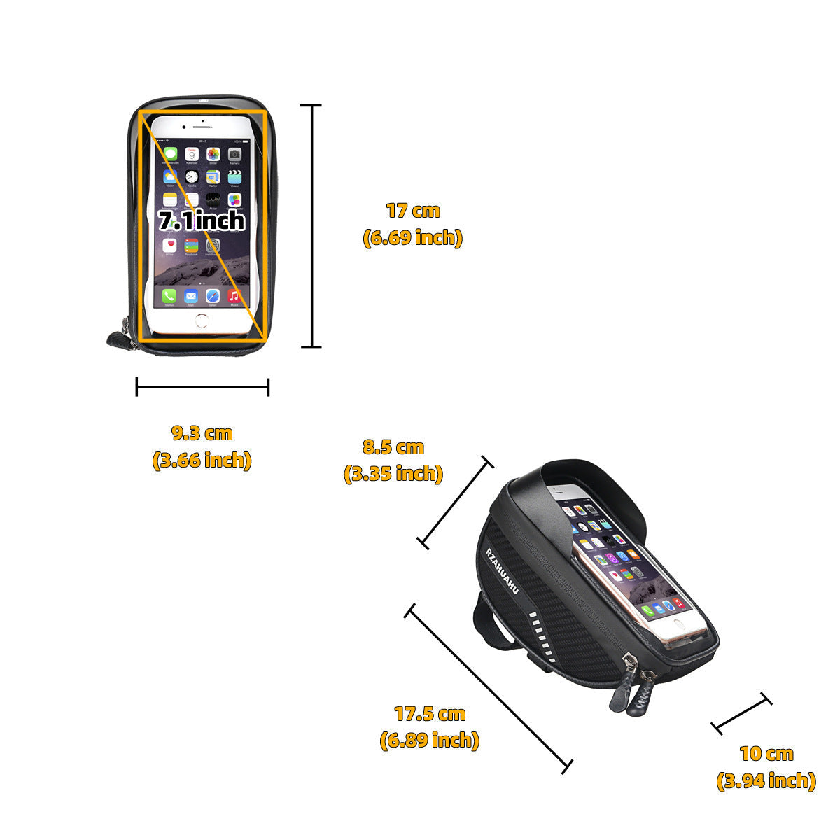 Bicycle Bag Front Beam Bag Car Front Bag Beam Upper Tube Bag Mobile Phone Bag Mountain Road Bike Bicycle Riding Equipment - Korvel