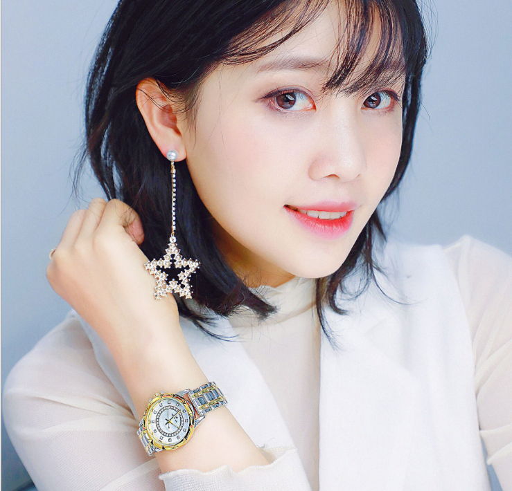 Diamond Women Luxury Brand Watch Rhinestone Elegant Ladies Watches Gold Clock Wrist Watches For Women Relogio Feminino - Korvel