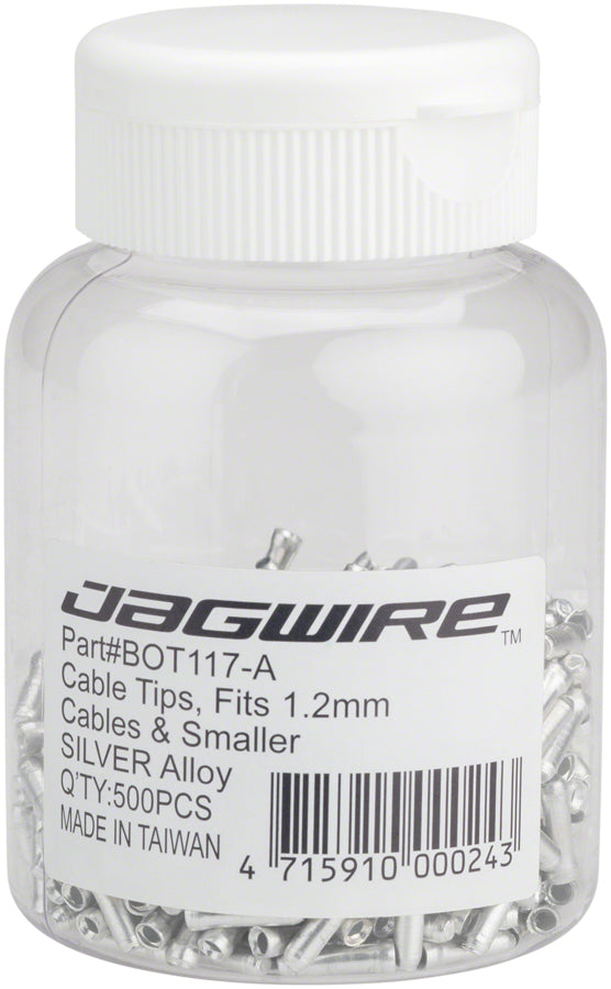 Jagwire 1.2mm Silver Cable End Crimps - Pack of 500