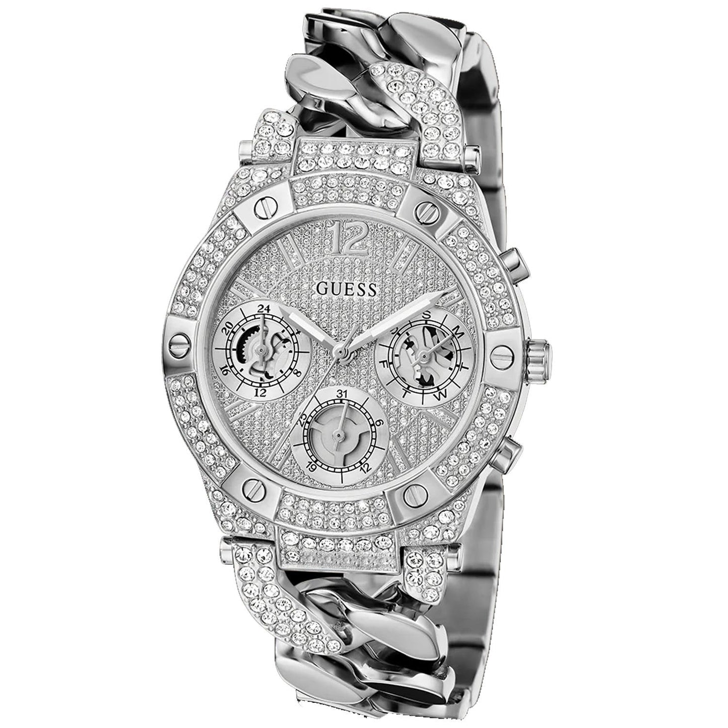 Guess Women's Trend Silver Tone Multi-function Watch