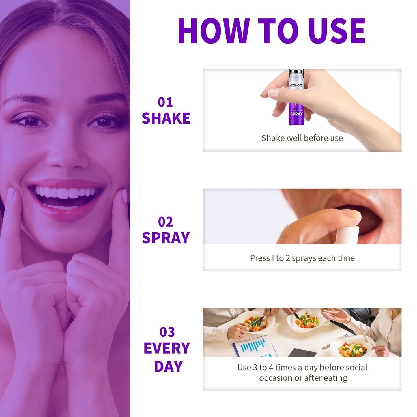 Fresh Mouth Spray - Portable Breath Freshener