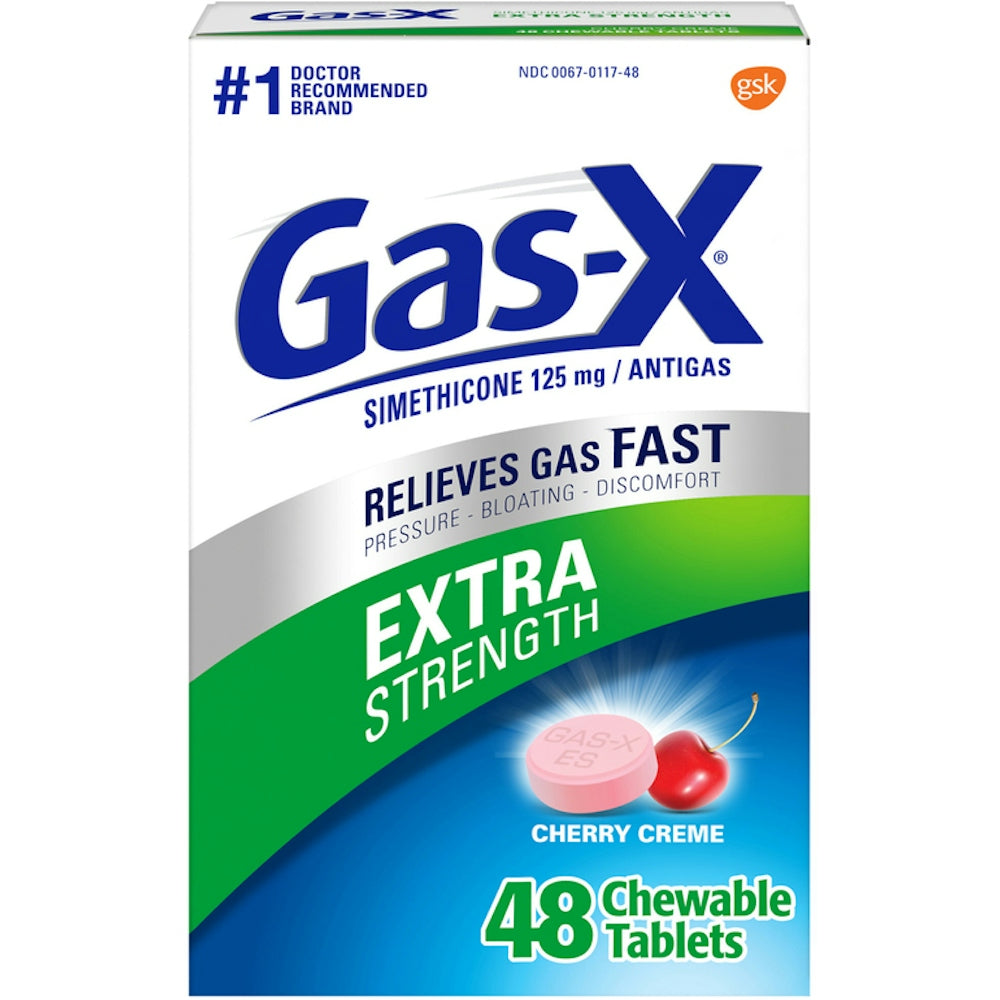 Tabletas masticables Gas-X Extra Fuerte - Sabor a crema de cereza