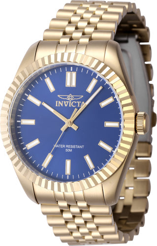 Invicta Men's Specialty Watch - Blue Dial & Gold Bracelet