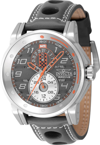 Invicta Men's Racing Watch - Gray Dial & Leather Strap