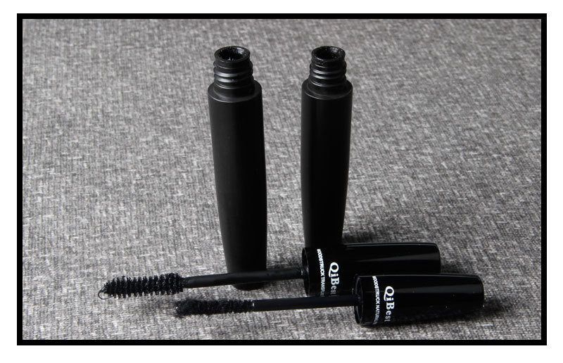 Qibest 3D Mascara Set - Thick & Slender Black Tube