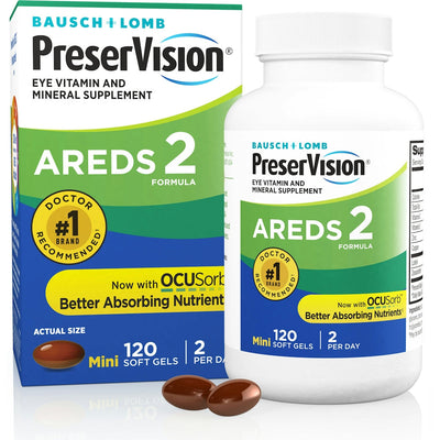 Suplemento de Vitaminas y Minerales para los Ojos PreserVision Fórmula Areds 2
