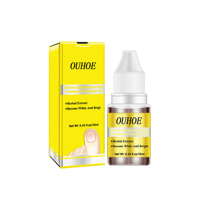 Herbal Antibacterial Nail Treatments Essential Oil, Grey Nail Care Essential Oil Brightening Nail Polish Clean Manicure Foot Care Solution - Korvel