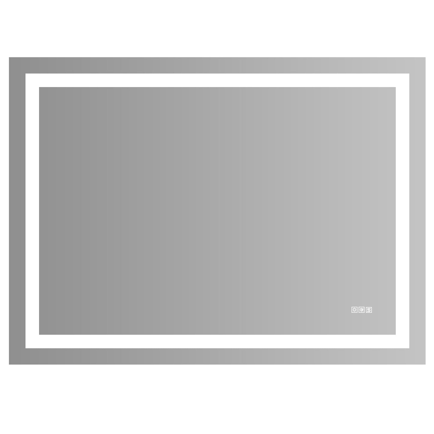 LED Bathroom Mirror 48x 36 Inch with lights, anti-Fog & Dimming Led Bathroom Vanity Mirror - Korvel