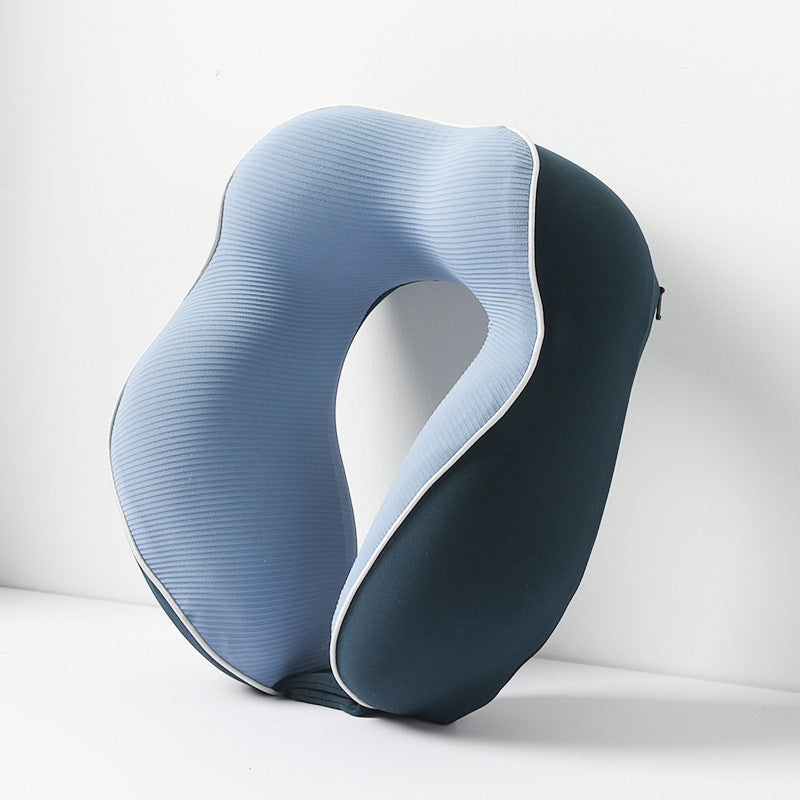 Memory Cotton U-Shaped Travel Pillow - Removable & Washable