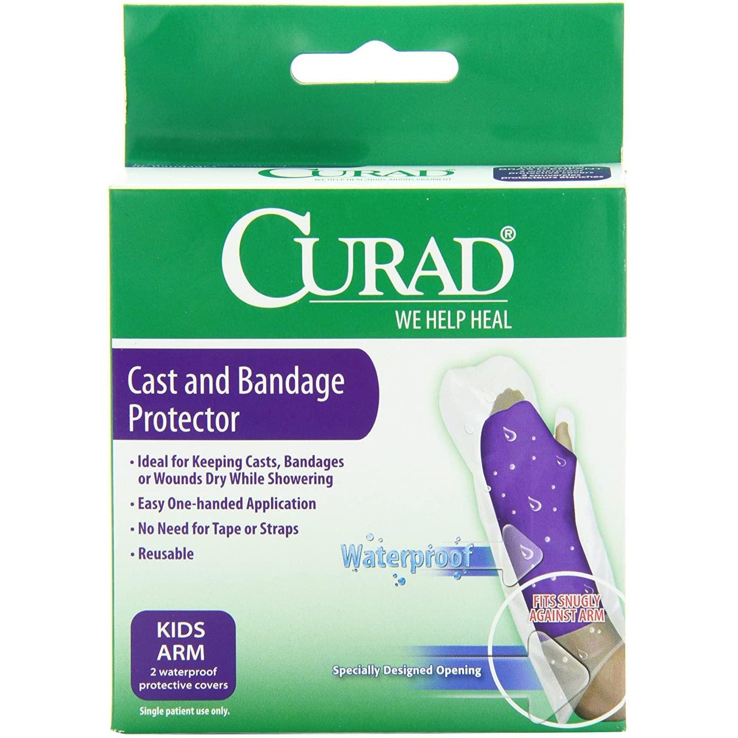 Curad Waterproof Cast & Bandage Protector for Kids - 2 Pack