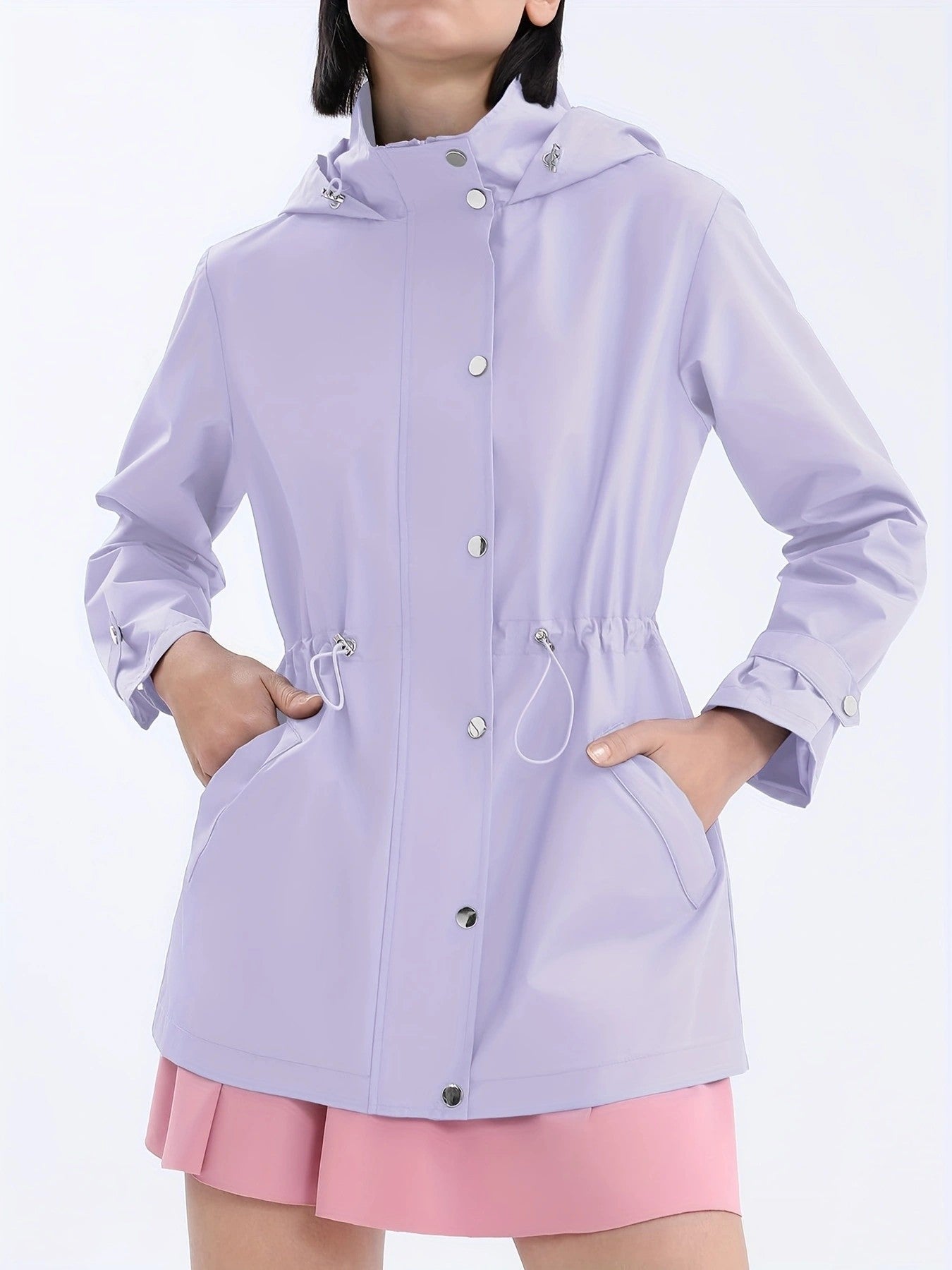 Manteau trench slim imperméable pour femmes - Veste coupe-vent