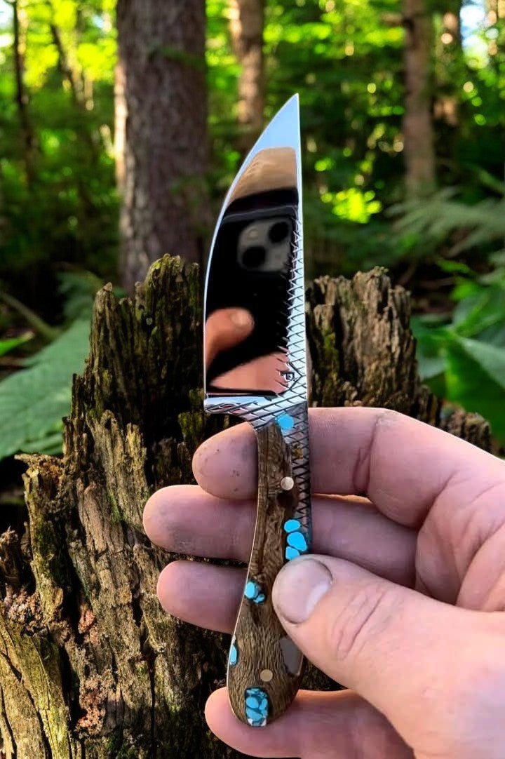 Rustic Ranger Cowboy Fixed Blade Knife: Premium Rasp Tool Steel - Korvel