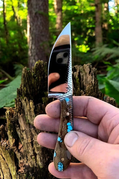 Rustic Ranger Cowboy Fixed Blade Knife: Premium Rasp Tool Steel - Korvel