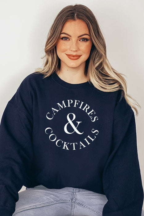Campfires & Cocktails Cozy Sweatshirt