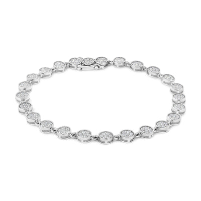 Bracelet en lien en diamant en argent sterling 0,925 - 7,25"