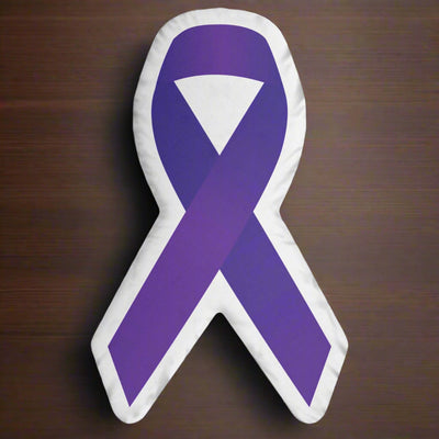 Purple Ribbon Shaped Pillow