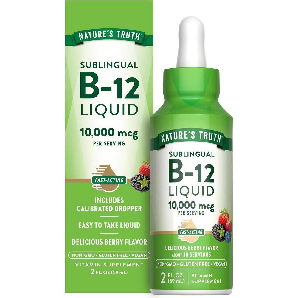 Nature's Truth Vitamina B12 Líquido Sublingual - 1000 Mcg, Sabor a Baya