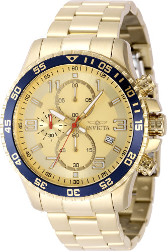 Montre Invicta pour homme - Cadran doré et acier inoxydable