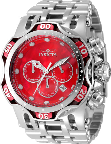 Montre Fusion pour homme Invicta - Cadran rouge en acier inoxydable