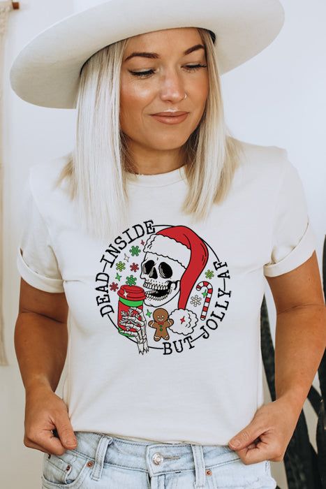 Skeleton Santa Hat Tee 4941