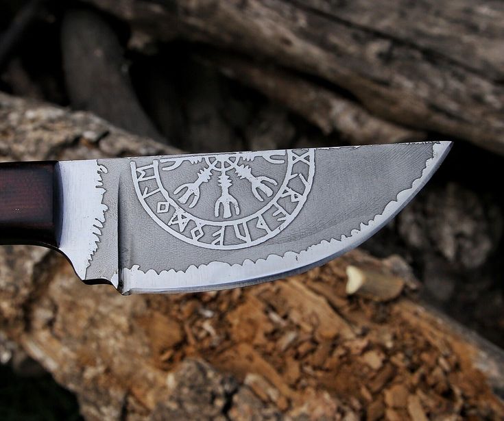Viking Valor - Handcrafted 1095 Steel EDC Knife with Unique Engravings | KBS Knives Store - Korvel