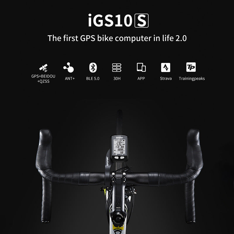 iGPSPORT iGS10S Stopwatch GPS Bicycle Computer ANT+ Heart Rate Cadence - Korvel